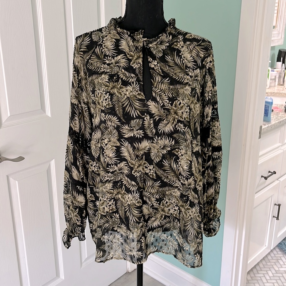 Zara dressy long sleeve top